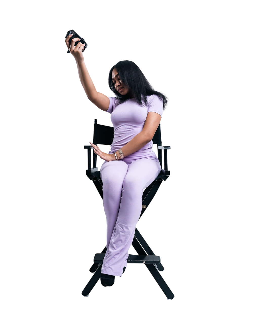 *Lavender* Foldover Flared Leggings