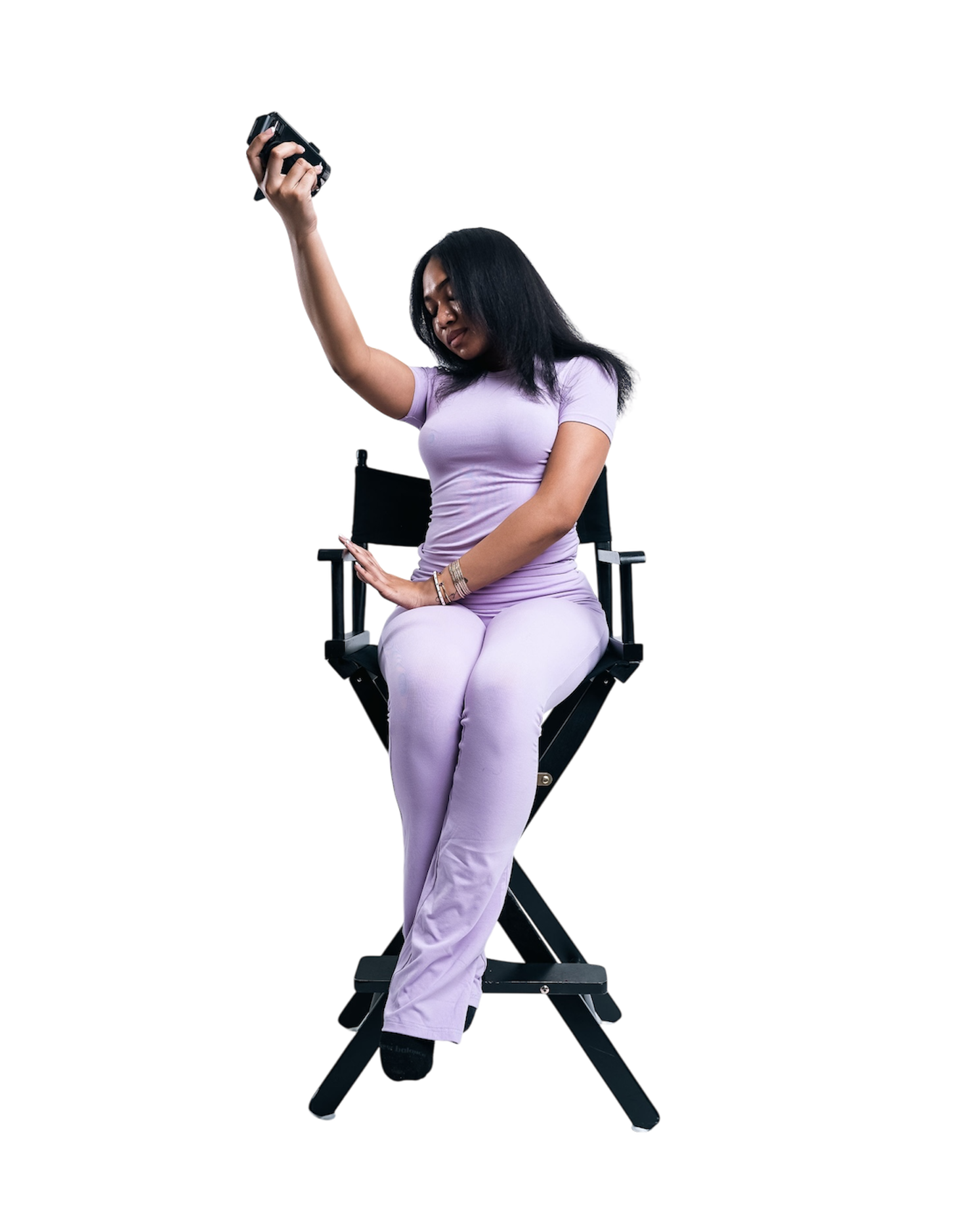 *Lavender* Foldover Flared Leggings